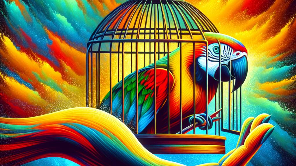 Is it cruel to keep a parrot in a cage?
